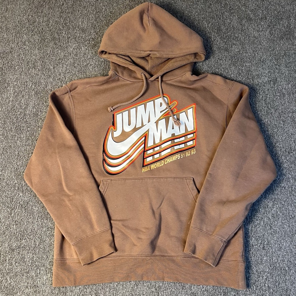 Jordan Jumpman Core Pullover Brown Hoodie Sweatshirt XXL VTG‎ Nike (039)